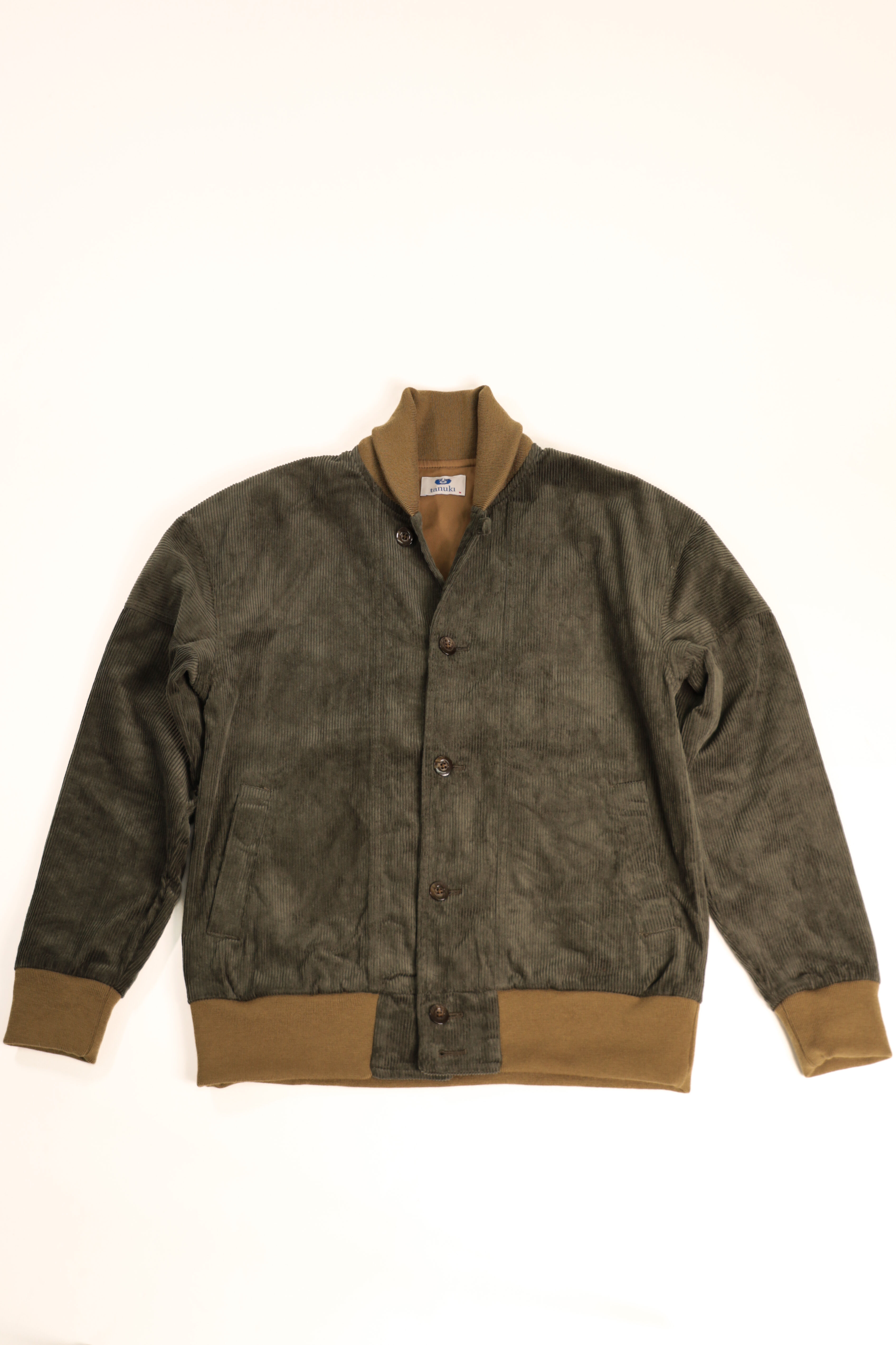 Buy TNK501SZA Sazanami Corduroy Jacket (Olive) for AUD 550.00 | Tanuki