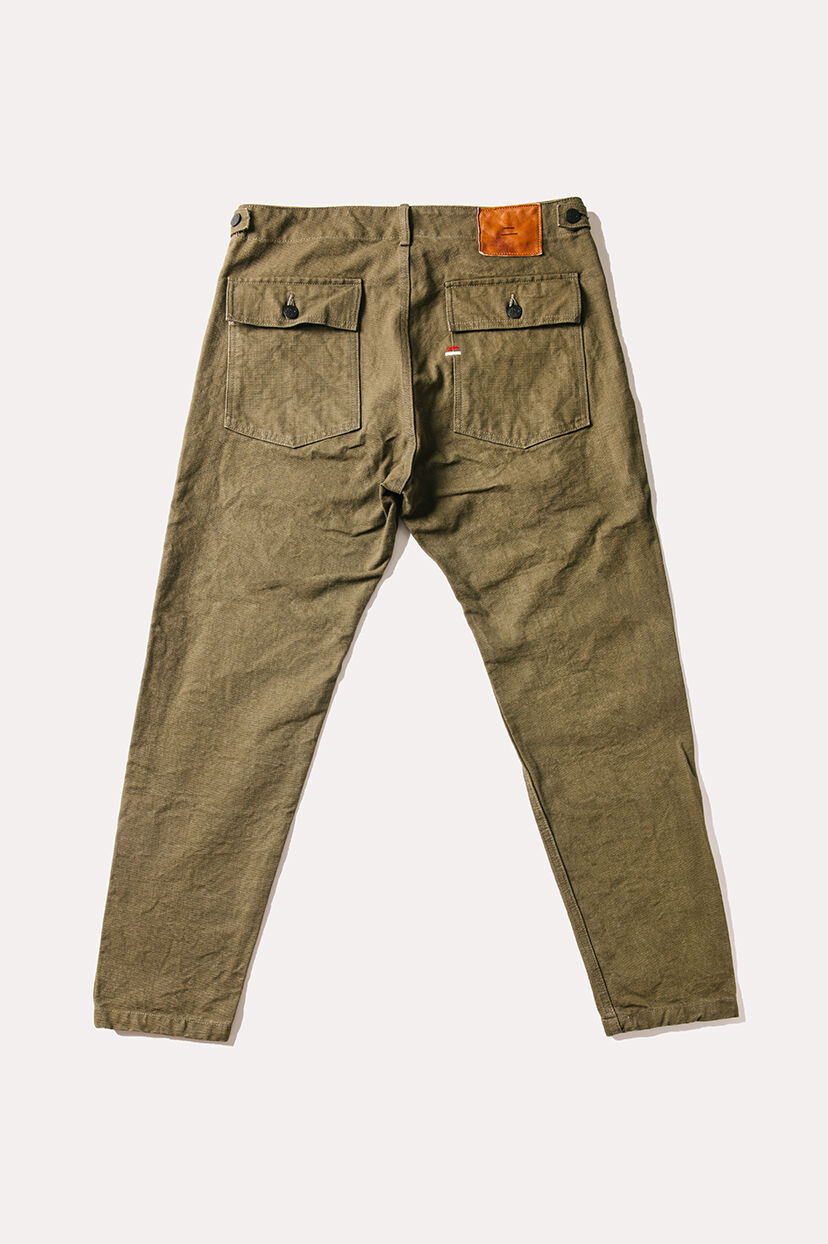 YO0905BKROLV 25OZ UTILITY OLIVE PANTS